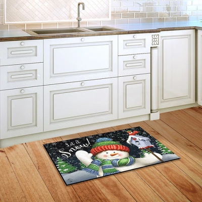 Snow Time Snowman Winter Doormat Indoor Outdoor 30" X 18" Briarwood Lane 3 Snow Time Snowman Winter Doormat Indoor Outdoor 30" X 18" Briarwood Lane - Image 3