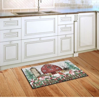 Barn In Snow Winter Doormat 30" X 18" Indoor Outdoor Briarwood Lane 2 Barn In Snow Winter Doormat 30" X 18" Indoor Outdoor Briarwood Lane - Image 2