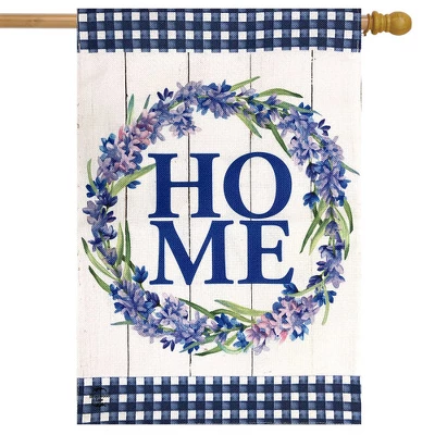 Lavender Home Burlap Spring House Flag Floral 28" X 40 Briarwood Lane 1 Lavender Home Burlap Spring House Flag Floral 28" X 40 Briarwood Lane