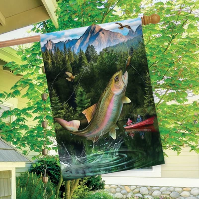 Gone Fishing Summer House Flag Outdoors 28" X 40" Briarwood Lane 2 Gone Fishing Summer House Flag Outdoors 28" X 40" Briarwood Lane - Image 2