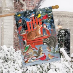 Briarwood Lane Snow Day Gathering Winter House Flag Fawn Birds Ch -Briarwood Lane Verkoop GUEST 80510ebc 308a 47ab a44a f173110ebde7