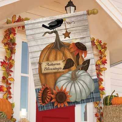 Rustic Autumn Blessings Fall House Flag 40" X 28" Briarwood Lane 2 Rustic Autumn Blessings Fall House Flag 40" X 28" Briarwood Lane - Image 2