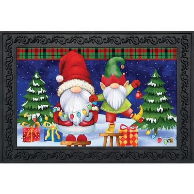 Christmas Gnomes Doormat Holiday Humor Elf Presents 30" X 18" Briarwood Lane 1 Christmas Gnomes Doormat Holiday Humor Elf Presents 30" X 18" Briarwood Lane