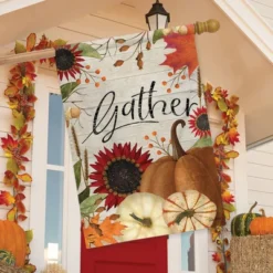 Gather Autumn House Flag Thanksgiving Floral Inspirational 28" X 40" Briarwood Lane -Briarwood Lane Verkoop GUEST 82f7b2d8 b701 419c 8452 dab7011b2e3b