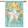 Spring Barnstar House Flag Primitive Welcome 28" X 40" Briarwood Lane