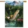 Gone Fishing Summer House Flag Outdoors 28" X 40" Briarwood Lane