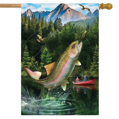Gone Fishing Summer House Flag Outdoors 28" X 40" Briarwood Lane 1 Gone Fishing Summer House Flag Outdoors 28" X 40" Briarwood Lane