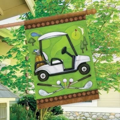 Golf Spring House Flag Cart Clubs Sports 28" X 40" Briarwood Lane 2 Golf Spring House Flag Cart Clubs Sports 28" X 40" Briarwood Lane - Image 2