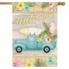 Briarwood Lane Tropical Pickup Truck Summer House Flag Welcome Su