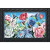 Hummingbird And Roses Spring Doormat Floral Butterfly Indoor Outdoor 30" X 18" Briarwood Lane
