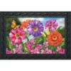 Zinnias In Bloom Spring Doormat Indoor Outdoor 30" X 18" Briarwood Lane