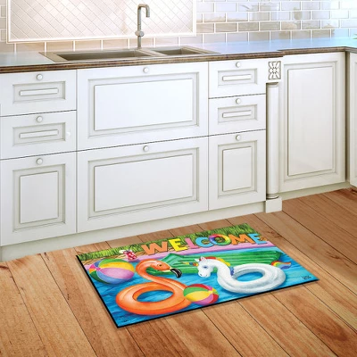 Briarwood Lane Welcome To The Pool Summer Doormat Indoor Outdoor 3 Briarwood Lane Welcome To The Pool Summer Doormat Indoor Outdoor - Image 3