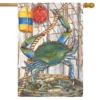 Blue Crab Bushel Summer House Flag Nautical 28" X 40" Briarwood Lane
