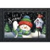 Snow Time Snowman Winter Doormat Indoor Outdoor 30" X 18" Briarwood Lane