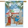 Winter Nut House House Flag Squirrels Welcome 28" X 40" Briarwood Lane