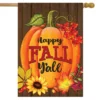 Fall Y'all Pumpkin House Flag Autumn Sunflower 28" X 40" Briarwood Lane
