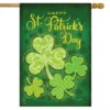 Briarwood Lane Lucky Shamrocks St. Patrick's Day House Flag Patte
