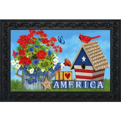 I Love America Patriotic Doormat Indoor Outdoor 30" X 18" Briarwood Lane 1 I Love America Patriotic Doormat Indoor Outdoor 30" X 18" Briarwood Lane