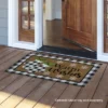 Checkered Mittens Winter Natural Fiber Coir Doormat 30" X 18" Briarwood Lane