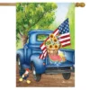 Old Days Summer House Flag Pickup Truck Patriotic 28" X 40" Briarwood Lane
