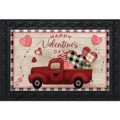 Valentine's Love Pickup Primitive Doormat Holiday 30" X 18" Briarwood Lane