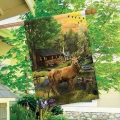 Great Outdoors Summer House Flag Elk Wildlife Outdoors 28" X 40" Briarwood Lane -Briarwood Lane Verkoop GUEST af0eee22 1df9 41e4 a8f7 92082459bd16