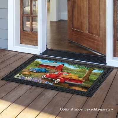 Country Lane Spring Doormat Pickup Trucks Indoor Outdoor 30" X 18" Briarwood Lane 2 Country Lane Spring Doormat Pickup Trucks Indoor Outdoor 30" X 18" Briarwood Lane - Image 2