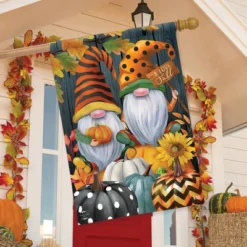 Fall Gnomes Humor House Flag Autumn Patterned Pumpkins 28" X 40" Briarwood Lane -Briarwood Lane Verkoop GUEST b9b7e5cc c878 465f 9aab a0559c3a4bcb