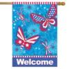 American Butterflies Patriotic House Flag 28" X 40" Briarwood Lane