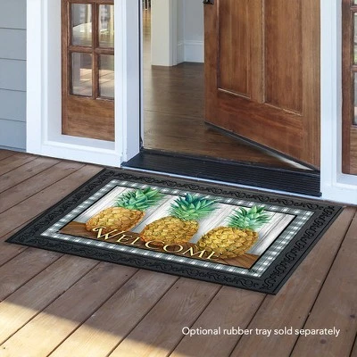 Checkered Pineapple Everyday Doormat Indoor Outdoor 30" X 18" Briarwood Lane 2 Checkered Pineapple Everyday Doormat Indoor Outdoor 30" X 18" Briarwood Lane - Image 2