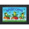 Happy Frogs Summer Doormat Welcome Indoor Outdoor 30" X 18" Briarwood Lane