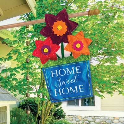 Briarwood Lane Flower Pot Applique Spring House Flag Home Sweet Home Floral 28" X 40" 2 Briarwood Lane Flower Pot Applique Spring House Flag Home Sweet Home Floral 28" X 40" - Image 2