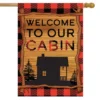 Welcome To Our Cabin Summer House Flag Camping 28" X 40" Briarwood Lane