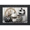 Briarwood Lane Black & White Pumpkins Fall Doormat Primitive Autu