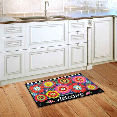 Briarwood Lane Bright Blooms Spring Doormat Welcome Floral Primitive Indoor Outdoor 30" X 18" 3 Briarwood Lane Bright Blooms Spring Doormat Welcome Floral Primitive Indoor Outdoor 30" X 18" - Image 3