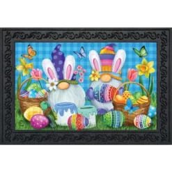 Easter Gnomes Holiday Doormat Indoor Outdoor 30" X 18" Briarwood Lane