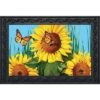Briarwood Lane Sunflower Field Summer Doormat Butterflies Floral 30" X 18" Indoor Outdoor