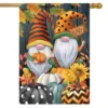 Fall Gnomes Humor House Flag Autumn Patterned Pumpkins 28" X 40" Briarwood Lane