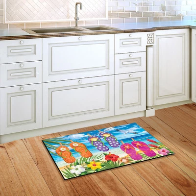 Briarwood Lane Hanging Flip Flops Summer Doormat Tropical Beach Island Indoor Outdoor 30" X 18" 3 Briarwood Lane Hanging Flip Flops Summer Doormat Tropical Beach Island Indoor Outdoor 30" X 18" - Image 3