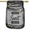 Briarwood Lane Home Sweet Home Mason Jar Burlap House Flag Bees Double-Sided 28" X 40"