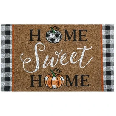 Briarwood Lane Home Sweet Home Pumpkins Fall Natural Fiber Coir Doormat Checkers 30" X 18" 2 Briarwood Lane Home Sweet Home Pumpkins Fall Natural Fiber Coir Doormat Checkers 30" X 18" - Image 2