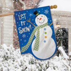 Let It Snow Snowman Applique Winter House Flag 28" X 40" Briarwood Lane 3 Let It Snow Snowman Applique Winter House Flag 28" X 40" Briarwood Lane -Briarwood Lane Verkoop GUEST d6d877c8 8d3b 4955 90e2 59d6474b02ac