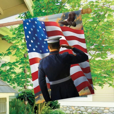 America's Heroes Military House Flag USA Pride Troops 28" X 40" Briarwood Lane 2 America's Heroes Military House Flag USA Pride Troops 28" X 40" Briarwood Lane - Image 2