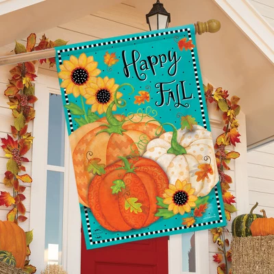 Whimsical Fall Primitive House Flag Autumn Sunflowers 28" X 40" Briarwood Lane 2 Whimsical Fall Primitive House Flag Autumn Sunflowers 28" X 40" Briarwood Lane - Image 2