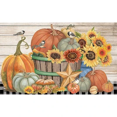 Bountiful Bushel Fall Doormat 30" X 18" Indoor Outdoor Briarwood Lane 2 Bountiful Bushel Fall Doormat 30" X 18" Indoor Outdoor Briarwood Lane - Image 2