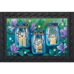 Briarwood Lane Be A Light To The World Spring Doormat Inspirational Indoor Outdoor 30" X 18"