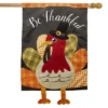 Briarwood Lane Colorful Turkey Thanksgiving Applique House Flag Be Thankful Embroidered 28"x40"