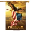 Freedom Patriotic House Flag Bald Eagle USA 28" X 40" Briarwood Lane