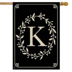 Briarwood Lane Classic Monogram Letter K House Flag Double-Sided 28" X 40"