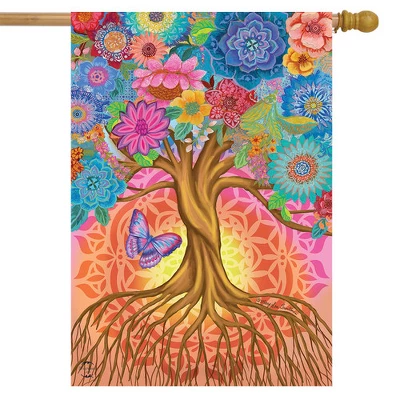Tree Of Life Inspirational House Flag Spring Floral Butterfly 28" X 40 Briarwood Lane 1 Tree Of Life Inspirational House Flag Spring Floral Butterfly 28" X 40 Briarwood Lane